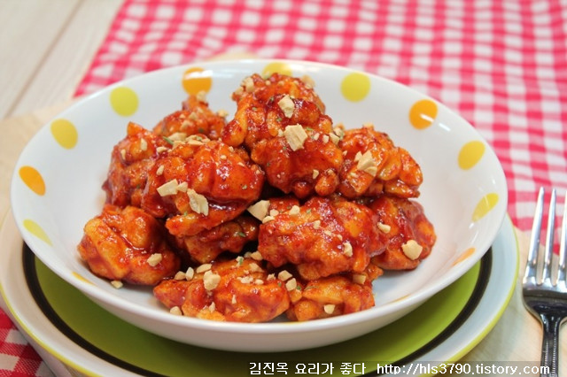 떡국 끓이고 남은 떡으로 치킨떡강정 *^^*